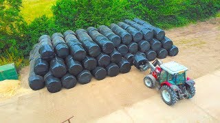 How Grass Silage Bales Are Made [upl. by Adle]