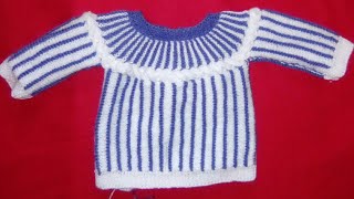 Tuto tricot  Brassière bébé aux rangs raccourcispart22 [upl. by Neala]