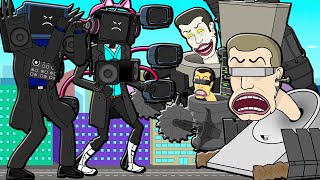 BOSSES TV WOMAN amp TV MAN VS BOSS SKIBIDI TOILET ARMY Cartoon Animation [upl. by Friend152]