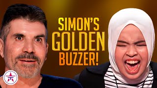 GOLDEN BUZZER Simon Cowell Asks Blind Singer Putri Ariani to Sing SECOND SONG on AGT 2023 [upl. by Cyn]