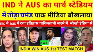 Pak media crying on India win by 295 run Vs Aus  Ind Vs Aus 1st Test day 4 Highlights  Pak Reacts [upl. by Lemaj701]