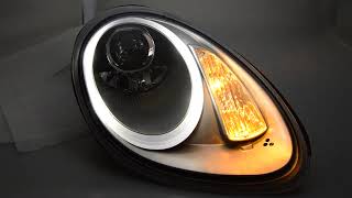 SWLtube Xenon Scheinwerfer passend für Porsche Boxster Cayman 987 0508 LED Standlicht chro SWTuning [upl. by Leerzej]