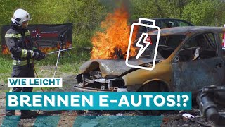 🔌Wie oft brennen ElektroAutos wirklich Wie löscht die Feuerwehr🚗 [upl. by Cinamod]