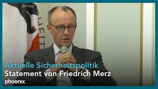 Statement von Friedrich Merz CDU Parteivorsitzender in der Bundesakademie für Sicherheitspolitik [upl. by Forelli]