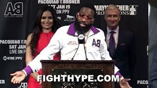 ADRIEN BRONER PISSED OFF ABOUT PACQUIAO FIGHT PROMOTION NOT BEING AS BIG AS MAYWEATHERS FIGHT [upl. by Schilt871]