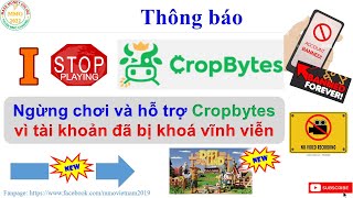 Cropbytes Ngừng chơi và hỗ trợ Cropbytes Farm vì tài khoản bị khoá vĩnh viễn  Thuận MMO Channel [upl. by Eeresid]