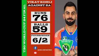 Virat Kohli Player of the Match in the Final of T20 World Cup 2024 [upl. by Onstad82]