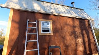 Window Install and Easy DIY Shelves In the Shed [upl. by Anneehs]