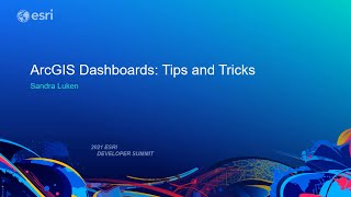 ArcGIS Dashboards Tips and Tricks [upl. by Allimak]