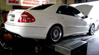 CBTuning net E55 AMG with Wavetrac MBH Headers high stall torque converter Dyno and street [upl. by Yenaffit]