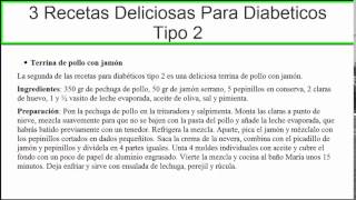 Recetas Para Diabeticos Tipo 2 [upl. by Aitercul]