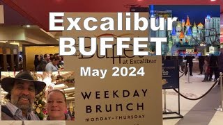 Las Vegas EXCALIBUR BUFFETNewImprovedTasty  May 2024 [upl. by Tnayrb499]