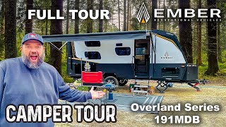 INCREDIBLE New 2022 EMBER RV Overland Series 191MDB Travel Trailer Walk Through Tour [upl. by Shaia873]