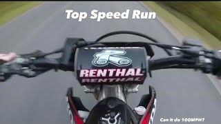 2020 CRF450R Top Speed Run [upl. by Eryt]