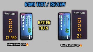 Iqoo Z6 Pro 5G Vs Iqoo Z5 Pubg Test  Review  Gyroscope  Graphics  Best Gaming Phone Under 25k [upl. by Anallese341]