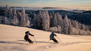 Skigebiet Feldberg  Abfahrt vom Seebuck mit grandioser Aussicht Skier an und los gehts [upl. by Aicele475]