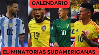 CALENDARIO de las eliminatorias sudamericanas RUMBO AL MUNDIAL 2026  JORNADA 9 [upl. by Xanthus]