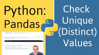 How to Get Unique Distinct Values of a Column in Pandas Python [upl. by Norrahc]