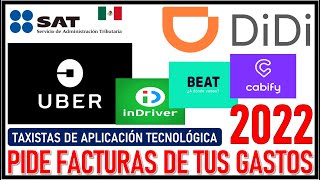 GASTOS QUE PUEDEN HACER DEDUCIBLES LOS UBER DIDI CABIFY BEAT ETC PLATAFORMAS TECNOLOGICAS 🚕 [upl. by Ariaic]