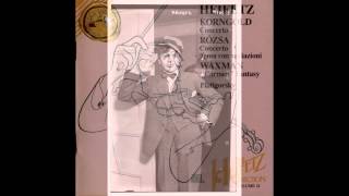 Korngold Violin Concerto in D Op 35  Heifetz  Wallenstein LA Philharmonic [upl. by Derfiniw]