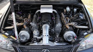 Twin Turbo LS Lexus IS300  861whp Impressive  TX2K14 [upl. by Ydennek]