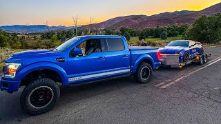 Broken DownTowing a Shelby GT350 with a Shelby F150 [upl. by Kabab702]