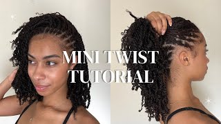 a mini twist tutorial  no heat or hair added [upl. by Annalise]