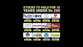 STOCKS TO HOLD FOR 10 YEARS UNDER Rs 250 📈  Best Stock For Long Term stockmarket [upl. by Yro]