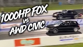 Sleeper Honda Civic STUNS 1000HP Nitrous Mustang [upl. by Kluge]