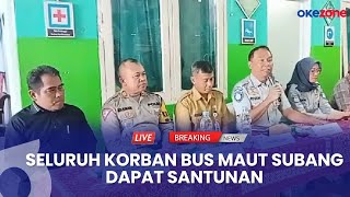 Live Report  Jasa Raharja dan Pemkot Depok Beri Santunan pada Korban Kecelakaan Maut Bus Subang [upl. by Senalda]