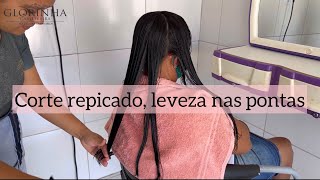 CORTE REPICADO EM CABELO LISO NATURAL  QUAL MELHOR CORTE PARA DA LEVESA AS PONTAS [upl. by Ollie]