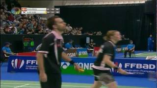 QF  XD  JFischer NielsenC Pedersen vs Lee Y DHa J E  Yonex Badminton French Open 2011 [upl. by Pros]