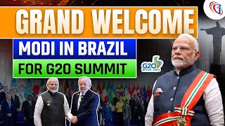 PM Modi arrives at G20 Summit 2024  Modi To Attend 19th G20 Summit In Brazil Italian [upl. by Gianni]