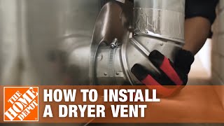 Venting a Dryer How to Properly Install a Dryer Vent  The Home Depot [upl. by Anirehtac]