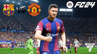 FC 24  BARCELONA VS MANCHESTER UNITED  CHAMPIONS LEAGUE MATCH [upl. by Jezreel]