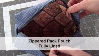 Zippered Pack Pouch Fully Lined [upl. by Blanca]