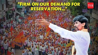 Maratha Reservation Rally Latest Manoj JarangePatil padyatra for Maratha reservation enters Day 4 [upl. by Larual]