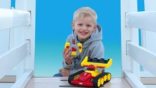 Race Car Obstacle Course Playground Challenge  Little Tikes RC Dozer Racer [upl. by Ycal]