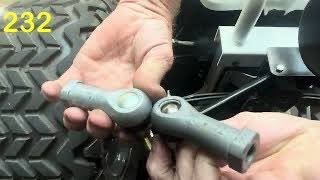 Club car golf cart front end tie rod change [upl. by Doubler739]