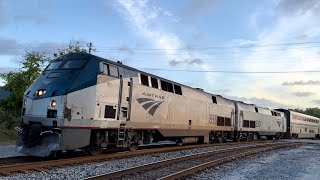 Amtrak GE P40DC 835 Leads Auto Train P05224 at Dennis St [upl. by Jallier398]