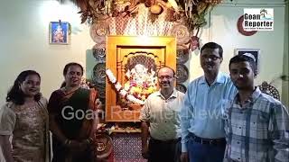 Goan Reporter News Ganesh Celebrations at Vaishnavi Uma Ragunath Joshis Family Home in Morjim [upl. by Neirad454]