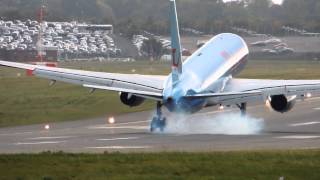 757 heavy bounced landing [upl. by Lazar]