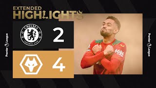 WOLVES HIT FOUR AT THE BRIDGE Chelsea 24 Wolves  Extended Highlights [upl. by Romilly]