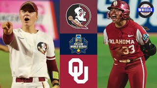 3 Florida State vs 1 Oklahoma  WCWS Finals Game 1  2023 College Softball Highlights [upl. by Templia255]