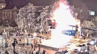 Footage shows start and scale of the fire at Toomers Corner [upl. by Nirol]