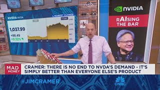 Jim Cramer looks at Nvidias surge despite the market downturn [upl. by Zzaj212]