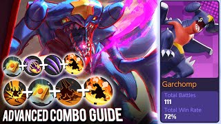 ADVANCED IN DEPTH GARCHOMP COMBO GUIDE  FROM A GARCHOMP 1 TRICK POKEMON UNITE   ANIMATION CANCELS [upl. by Albion]