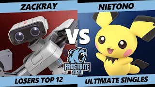 Frostbite 2020 SSBU Losers Top 12  GW  zackray ROB Vs DNG  Nietono Pichu Ultimate Singles [upl. by Smitt235]