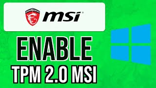 How to ENABLE TPM 20 on MSI B550 B450 B350 Ryzen AM4 Motherboard For Windows 11  Install From USB [upl. by Oeflein201]