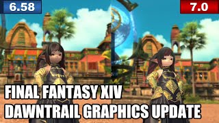 FINAL FANTASY XIV DAWNTRAIL  Comparaison des GRAPHISMES avec lextension Dawntrail [upl. by Ohara]